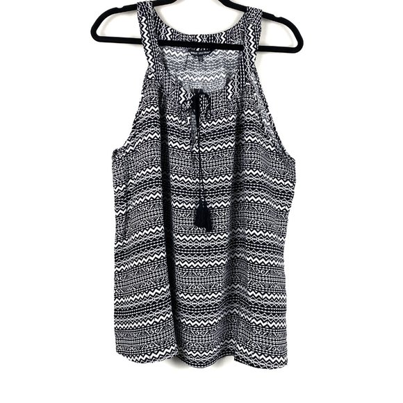 Unique Spectrum Black White Sleeveless Tank 2X - Picture 3 of 13